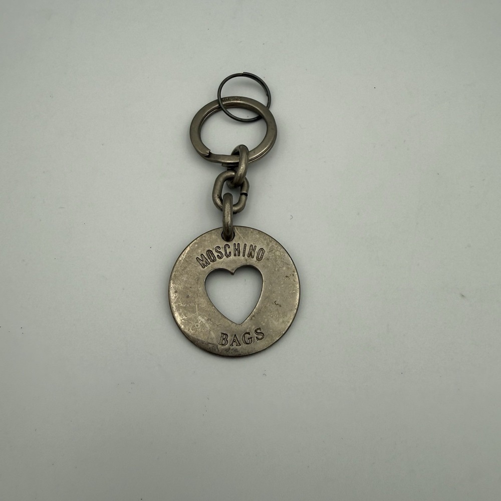 Vintage Moschino Cutout Heart Redwall Keychain